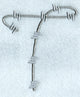 Barbed Wire Letter T - 5 inch