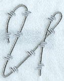 Barbed Wire Letter U - 5 inch