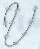 Barbed Wire Letter V - 5 inch