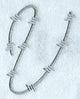 Barbed Wire Letter V - 5 inch