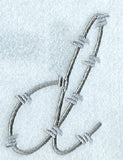 Barbed Wire Lower Case Letter d - 5 inch