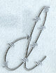 Barbed Wire Lower Case Letter d - 5 inch