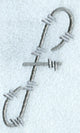 Barbed Wire Lower Case Letter f - 5 inch