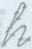Barbed Wire Lower Case Letter h - 5 inch