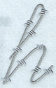Barbed Wire Lower Case Letter h - 5 inch