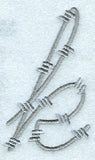 Barbed Wire Lower Case Letter k - 5 inch