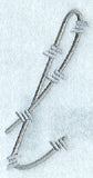 Barbed Wire Lower Case Letter l - 5 inch