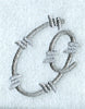 Barbed Wire Lower Case Letter o - 5 inch