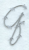 Barbed Wire Lower Case Letter q - 5 inch