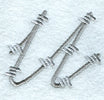 Barbed Wire Lower Case Letter u - 5 inch
