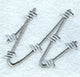 Barbed Wire Lower Case Letter u - 5 inch