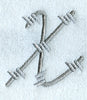 Barbed Wire Lower Case Letter x - 5 inch