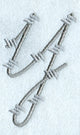 Barbed Wire Lower Case Letter y - 5 inch