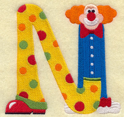 Clown Letter N - 5 inch