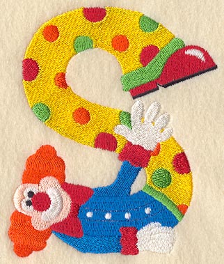 Clown Letter S - 5 inch