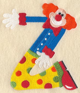 Clown Letter Z - 5 inch