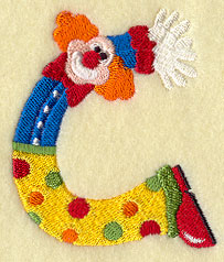 Clown Letter C - 5 inch