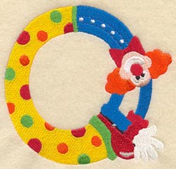Clown Letter Q - 5 inch