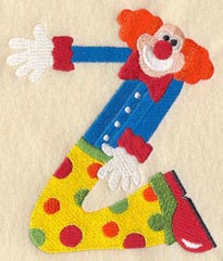 Clown Letter Z - 5 inch