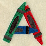 Crayon Letter A - 3 inch