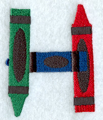 Crayon Letter H - 3 inch