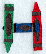 Crayon Letter H - 3 inch