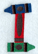 Crayon Letter I - 3 inch
