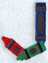Crayon Letter J - 3 inch