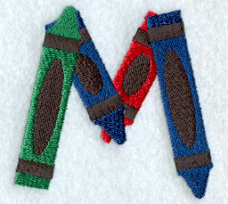 Crayon Letter M - 3 inch