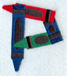 Crayon Letter P - 3 inch