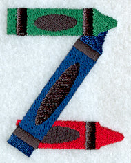 Crayon Letter Z - 3 inch