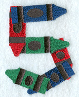 Crayon Number 5 - 3 inch