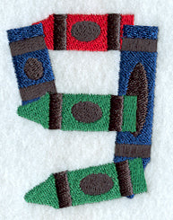 Crayon Number 9 - 3 inch
