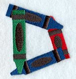 Crayon Letter D - 3 inch