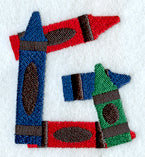 Crayon Letter G - 3 inch