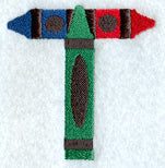 Crayon Letter T - 3 inch