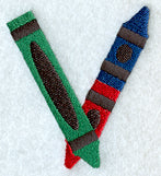 Crayon Letter V - 3 inch