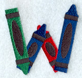 Crayon Letter W - 3 inch