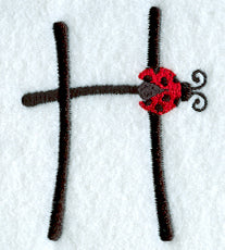 Ladybug Letter H - 3 inch
