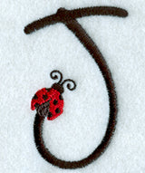 Ladybug Letter J - 3 inch