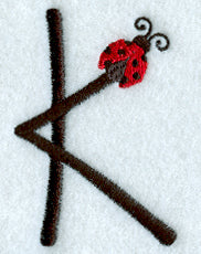 Ladybug Letter K - 3 inch