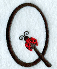 Ladybug Letter Q - 3 inch