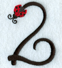Ladybug Number 2 - 3 inch