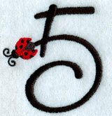 Ladybug Number 5 - 3 inch