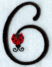 Ladybug Number 6 - 3 inch