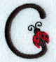 Ladybug Lower Case Letter c - 3 inch