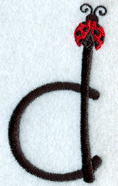 Ladybug Lower Case Letter d - 3 inch