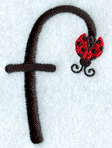 Ladybug Lower Case Letter f - 3 inch