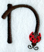Ladybug Lower Case Letter n - 3 inch