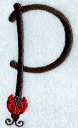Ladybug Lower Case Letter p - 3 inch